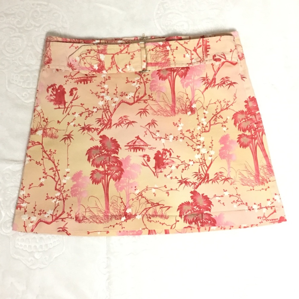 MINI SKIRT VINTAGE ASIAN INSPIRED PRINT SIZE 7